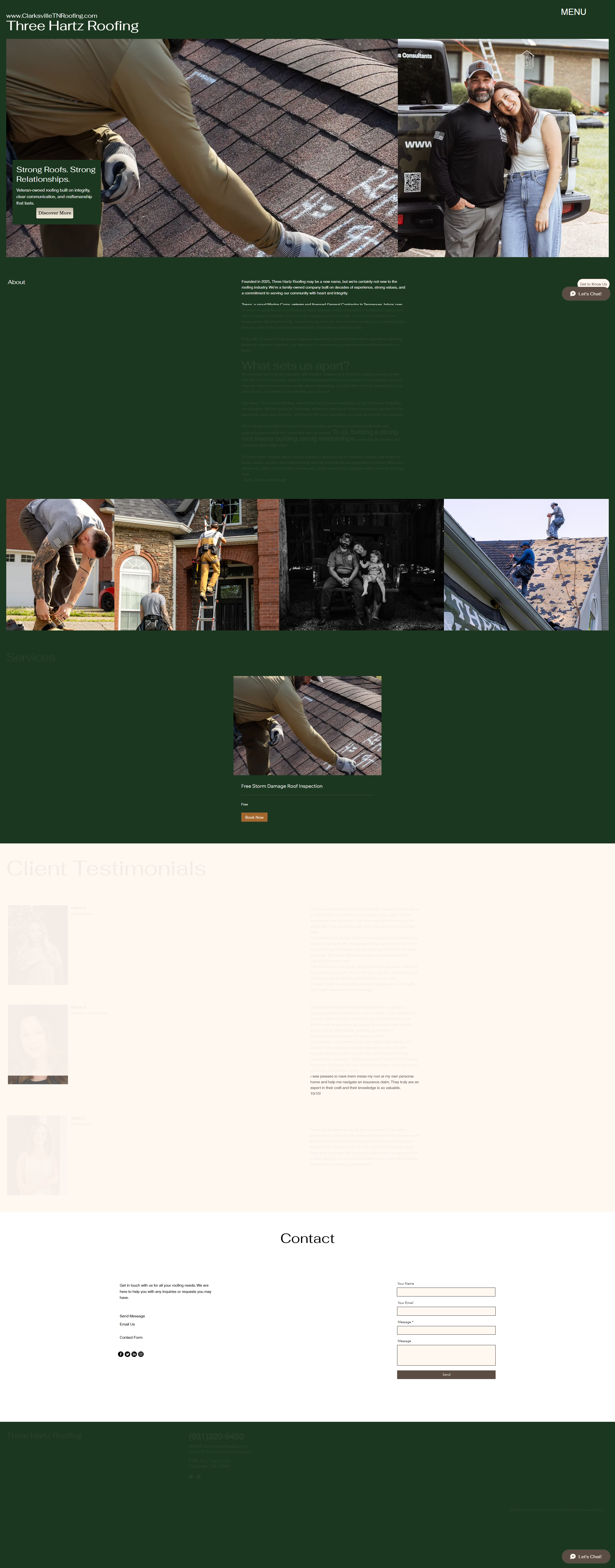 Three Hartz Roofing — current site