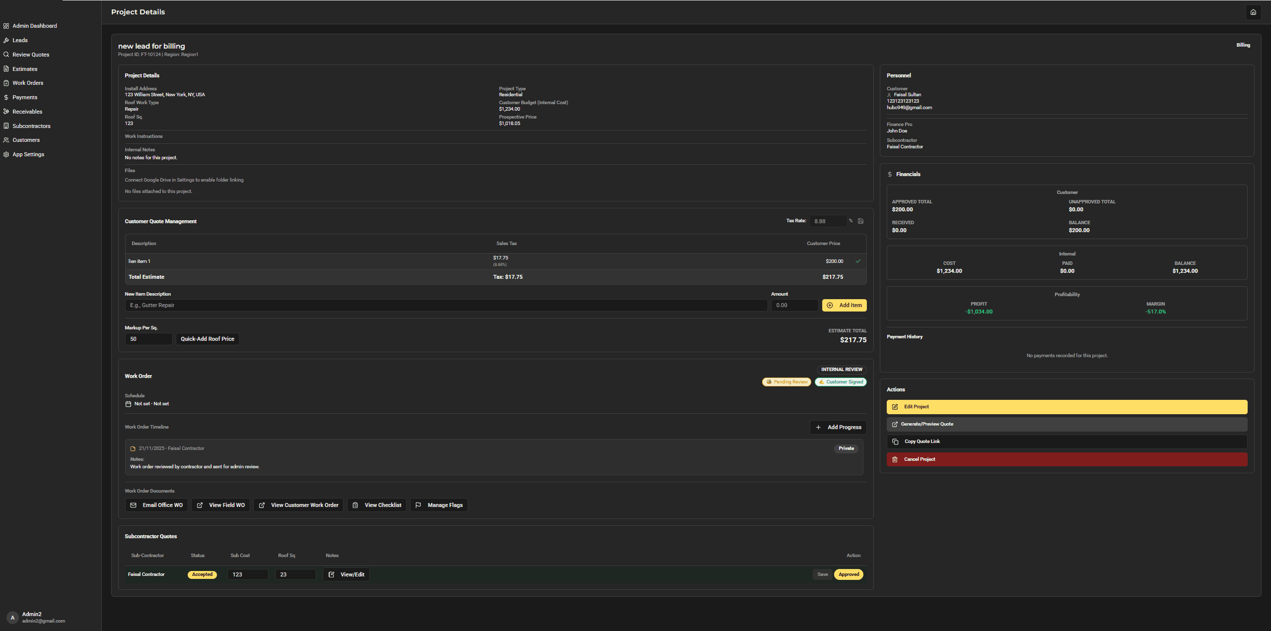 Subcontractor Bidding & Job Management Platform — screen 3