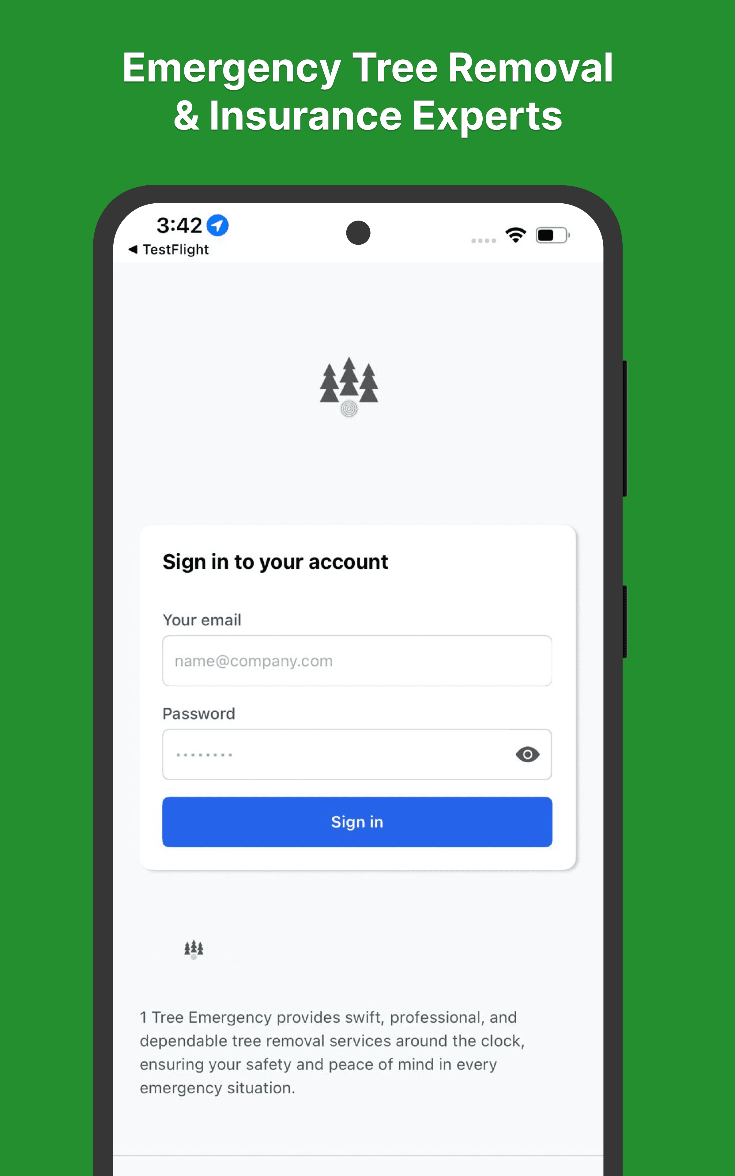 Emergency Dispatch & Field Job Tracking App — screen 1