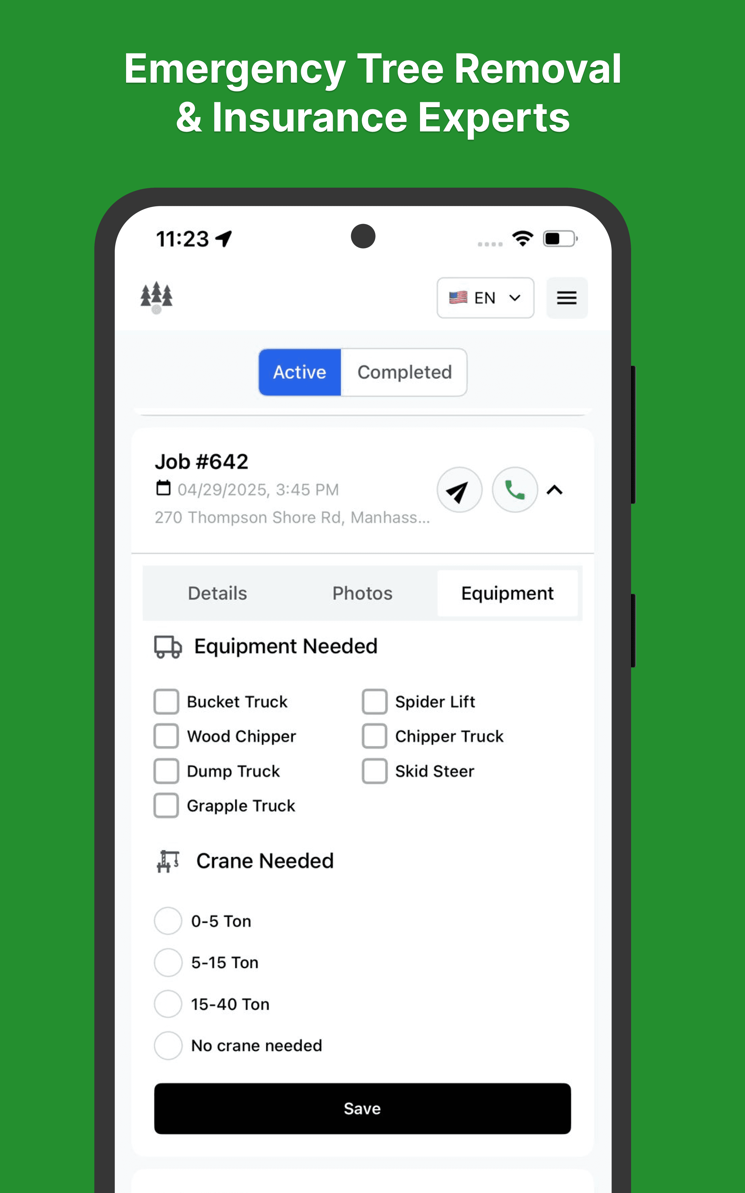 Emergency Dispatch & Field Job Tracking App — screen 2