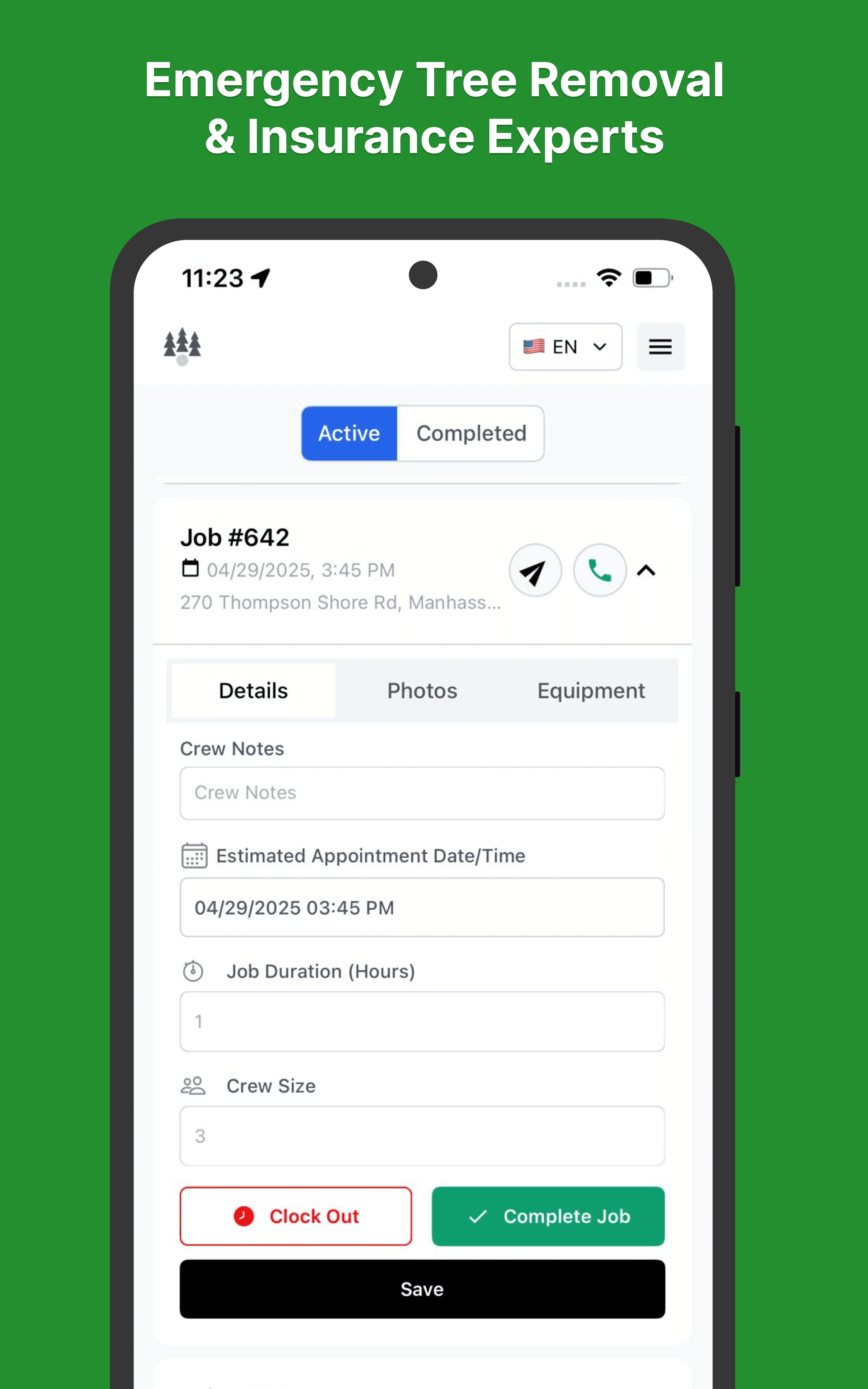 Emergency Dispatch & Field Job Tracking App — screen 3